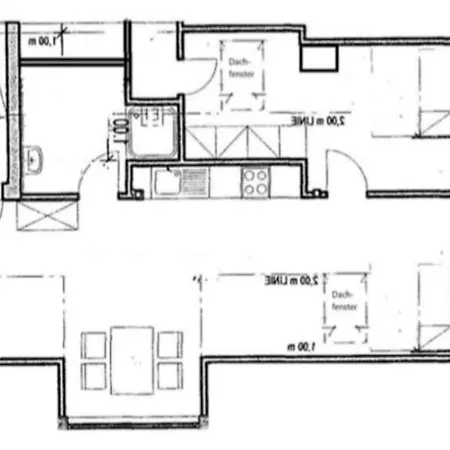 Apartamento Steinhohle, Dg 45qm, 1 Schlafzimmer & 1 Wohn-esszimmer Mit Bett *