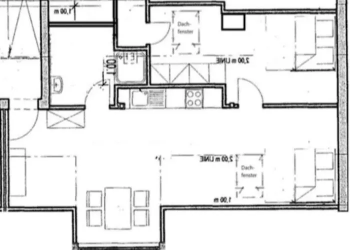 Apartament Steinhohle, Dg 45qm, 1 Schlafzimmer & 1 Wohn-esszimmer Mit Bett *